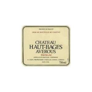  Haut bages Averous Pauillac 2005 3.00L Grocery & Gourmet 