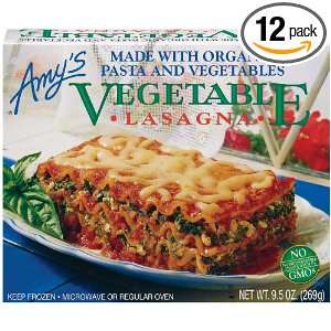Amys Vegetable Lasagna, Organic, 9.5 Ounce Boxes (Pack of 12)  