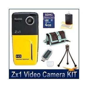 Pocket Video Camera (Yellow), 720p HD, 128MB Internal Flash Memory, SD 