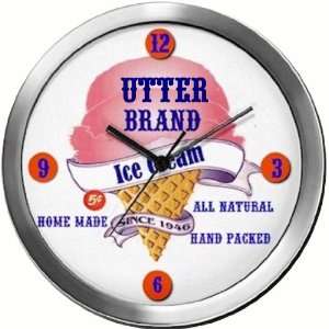  UTTER 14 Inch Ice Cream Metal Clock Quartz Movement 