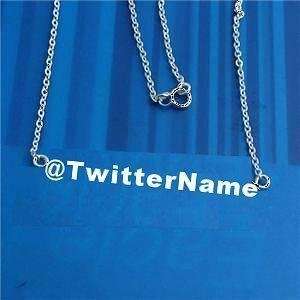    Personalized 925 Silver Your Twitter Nick Name 