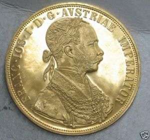1915 AUSTRIAN DUCAT 4 GOLD COIN UNC  