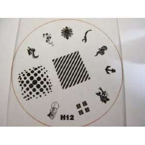  Nail Art Stamping Image Plate H12: Everything Else