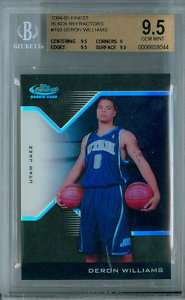 DERON WILLIAMS 2004 FINEST BLACK REFRACTOR RC BGS 9.5  