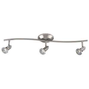 ET2 Lighting Agron 3 Light Flush Mount in Satin Nickel Finish   E30003 