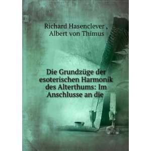   Im Anschlusse an die . Albert von Thimus Richard Hasenclever  Books