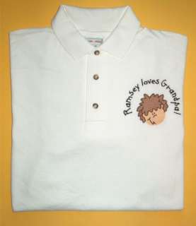 Personalized Grandpa Daddy Dad Father FACES POLO Shirt  