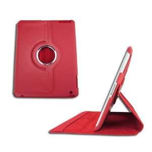  HK Red 360 Degree Rotatable Smart Leather Stand protective 