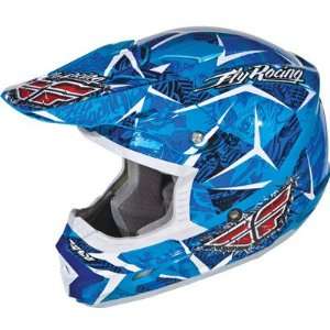  Fly Racing Trophy 2 Helmet Youth Blue/White Small: Sports & Outdoors