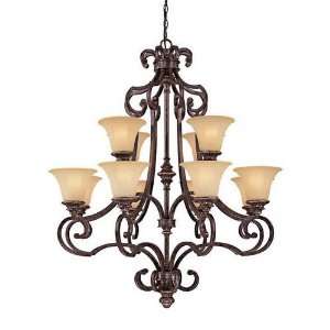 Capital Lighting Chandeliers 3622 12 Light Chandelier Tortoise with 