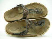 BIRKENSTOCK Tatami Black Gold Thongs Sandals Womens 8.5 / 39 Mens 7 