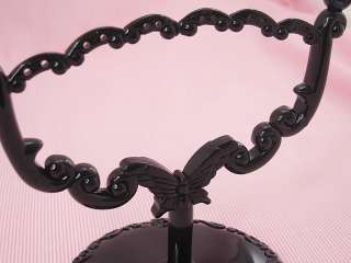 Black Color 2 Layer Vintage Earrings Display Stand Rack  