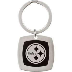  Stainless Steel Pittsburgh Steelers Logo Keychain: Sports 