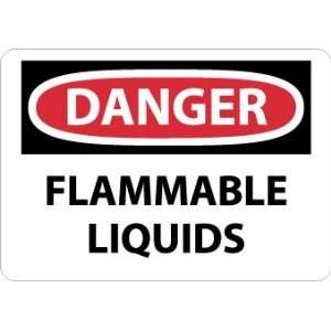 Labels   Danger, Flammable Liquids, 3X5, Adhesive Vinyl, 5Pk:  