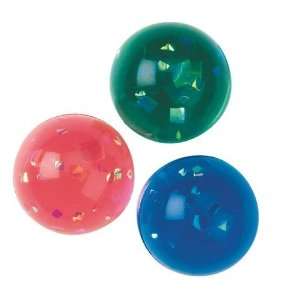  Square Glitter Hi Bounce Balls (Pack of 12) Toys & Games