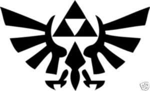 zelda triforce logo emblem decal sticker wii game  