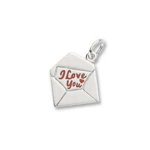  4031 Love Letter Charm   Gold Plated Jewelry