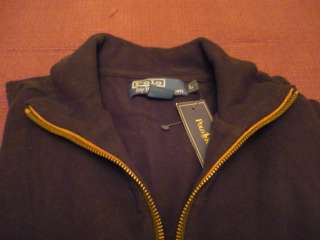 RALPH LAUREN Mens zip sweater jacket cotton Size L NWT!  