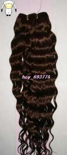 18 100% Human Hair Weft Wavy,Deep Brown #4,130g  