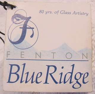 Fenton 80th Anniversary Limited Edition Blue Ridge Basket Original 