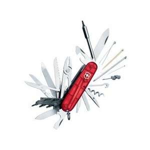   41 Pocket Knife   Translucent Red Case   Chisel