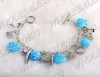 WHOLESALE 17strands Handwork Heart Glass Bead Bracelets  