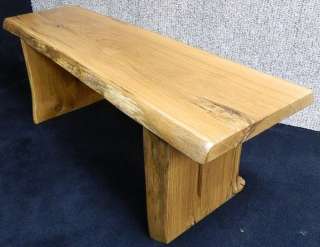 Rustic Indoor/Outdoor Live Edge White Oak Bench Finished 10028  