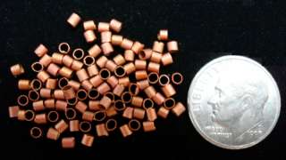 Copper Plated 2x1mm TUBE crimp beads 100 FPS048  
