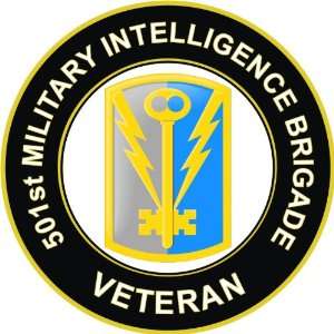  US Army Veteran 501st Military Intelligence Brigade Decal 