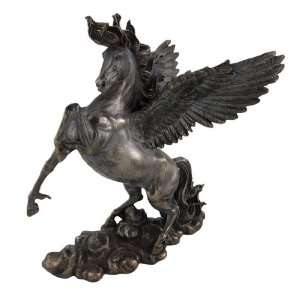  Pegasus Winged Horse Statue, Bronze Powder Cast 11 in 
