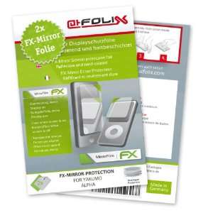  2 x atFoliX FX Mirror Stylish screen protector for Yakumo 