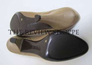 Michelle D Pipen 111 Leather Pumps Damsel Taupe 7.5M NIB $69  