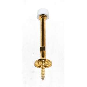  Polished Brass 3 Rigid Door Stop with Lag Screw Lot of 10 