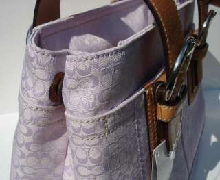 COACH Mini Signature Soho Tote Bag Purse/Lilac/12310  