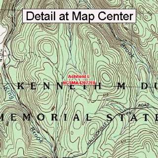  USGS Topographic Quadrangle Map   Ashfield L 