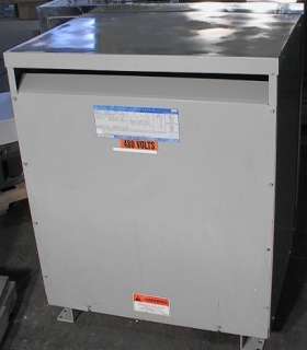 112.5 KVA Transformer 480D to 208/120Y Dry Type  