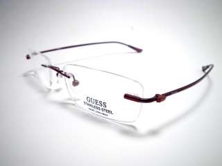 NEW GUESS RIMLESS EYEGLASS  FRAME GU1275 RD GU 1275  