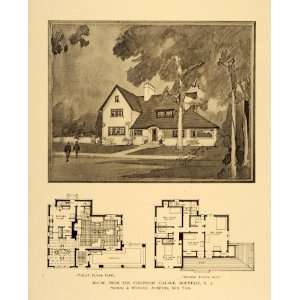  1909 House Plans Fireproof Village Mountain NJ Print 