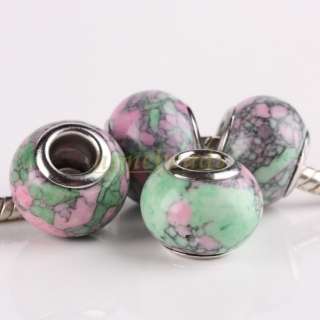 Howlite Turquoise Gemstone Charm Beads Fit EP Bracelet  