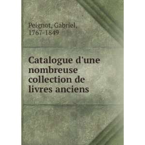 Catalogue dune nombreuse collection de livres anciens 