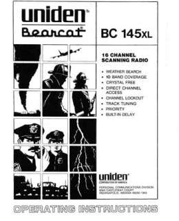 Uniden Bearcat BC 140 142 144XL 145XL 147X Owner Manual  