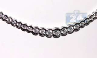18K White Gold 4.16 ct Diamond Womens Chain Necklace  