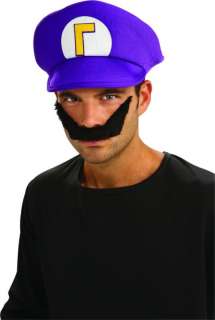 Super Mario Bros. Waluigi Hat & Moustache Kit *New*  