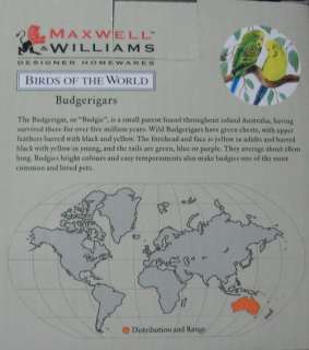 MAXWELL & WILLIAMS BIRDS OF THE WORLD BUDGERIGARS 1508  