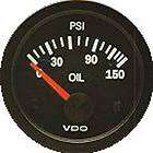 Oil Pressure Guage 150 PSI 2 1/16 Black face VW Bug VW beetle VW Dune 