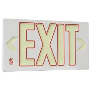 Glo Brite 7132 B Eco Exit Sign Double Faced with Frame, White with Red 