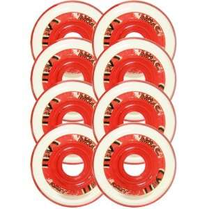  72mm 76a INDOOR HOCKEY Wheels 8 pack FACTORY HALO RED Inline Skate 