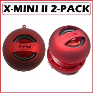  X Mini II Capsule Speaker in Red 2 Pack Electronics