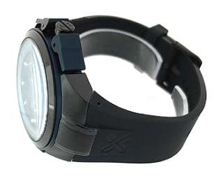Armani Exchange AX1114 Blue Round Dial Black Rubber Mens Watch  
