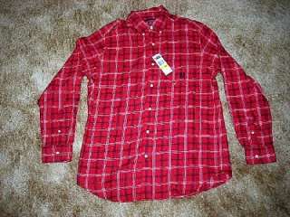 Chaps Mens L/S Flannel Plaid Shirt~$40~S M L XL 2X~NWT  